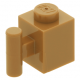 LEGO kocka 1x1 oldalán fogóval, középsötét testszínű (2921)